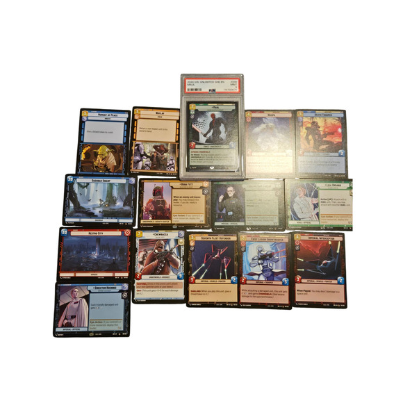 PSA 9 2024 Star Wars Unlimited Maul #090 Mint Graded + 14 Assorted Card Lot - Picture 1 of 3